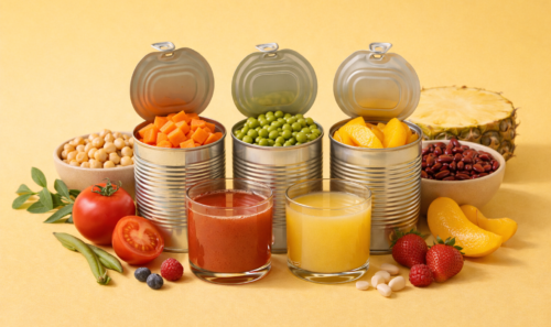 Canned legumes, fruits & vegetables made with natural and organic ingredients