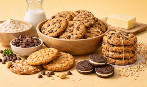 Organic and vegan cookies made with natural ingredients