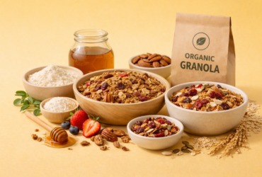 Organic and vegan granolas made with natural ingredients