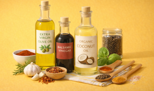Organic and vegan oils and spices made with natural ingredients
