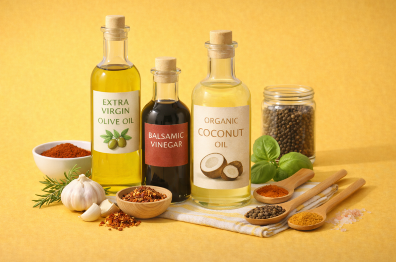 Organic and vegan oils and spices made with natural ingredients