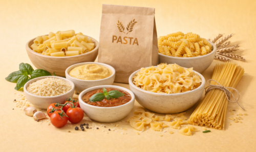 Organic and vegan pasta made with natural ingredients