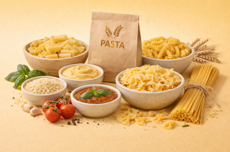 Organic and vegan pasta made with natural ingredients