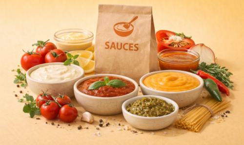 Organic and vegan sauces made with natural ingredients