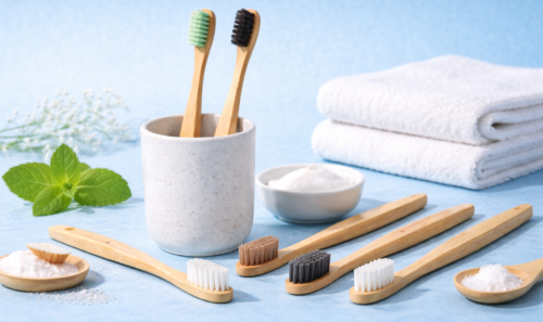 Eco-friendly toothbrushes made from environmentally non-toxic materials