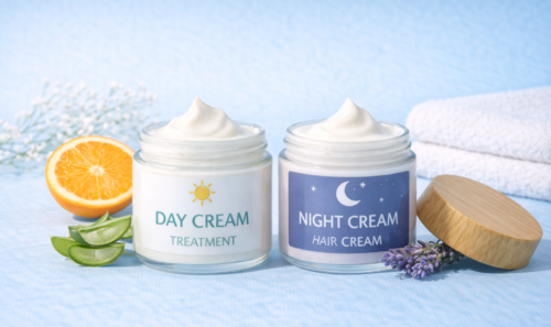 vegan organic and cruelty-free day and night skin creams made with natural ingredients