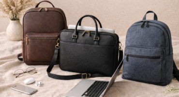 vegan leather backpacks and laptop cases made without animal leather or animal-derived components