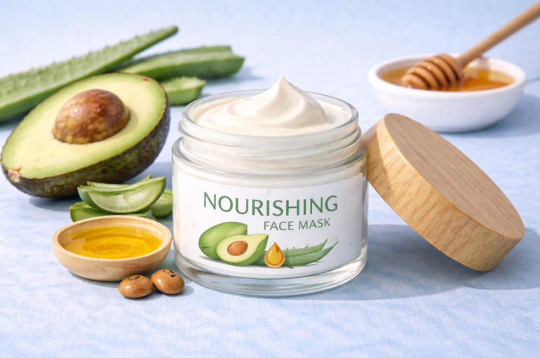 vegan organic and cruelty-free nourishing face mask made with natural ingredients